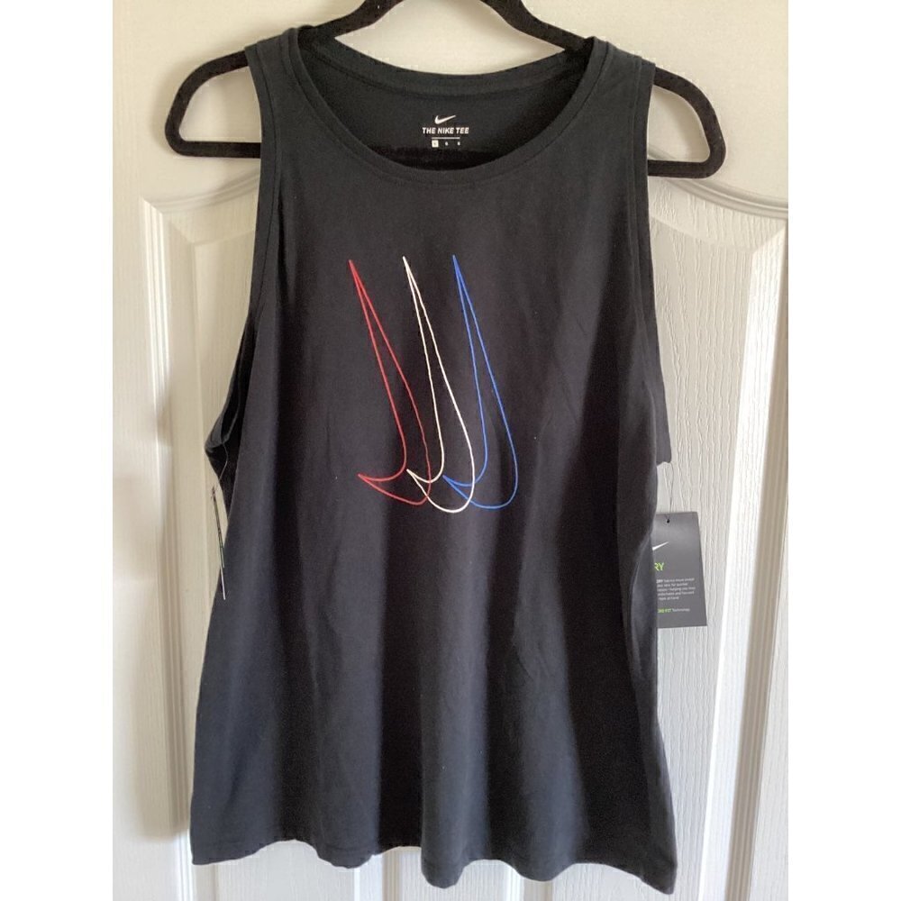 Nike Womens Graphic Tank Tee Shirt Size: Large‎ Color: Black